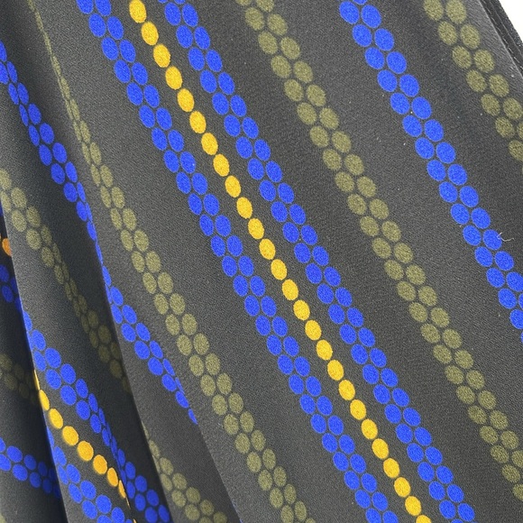 TAHARI Striped Sleeveless Midi Faux Wrap Dress - Picture 4 of 5